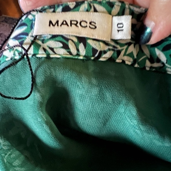 Marcs Size 10 Floral Green Pleated Skirt - Picture 2 of 2
